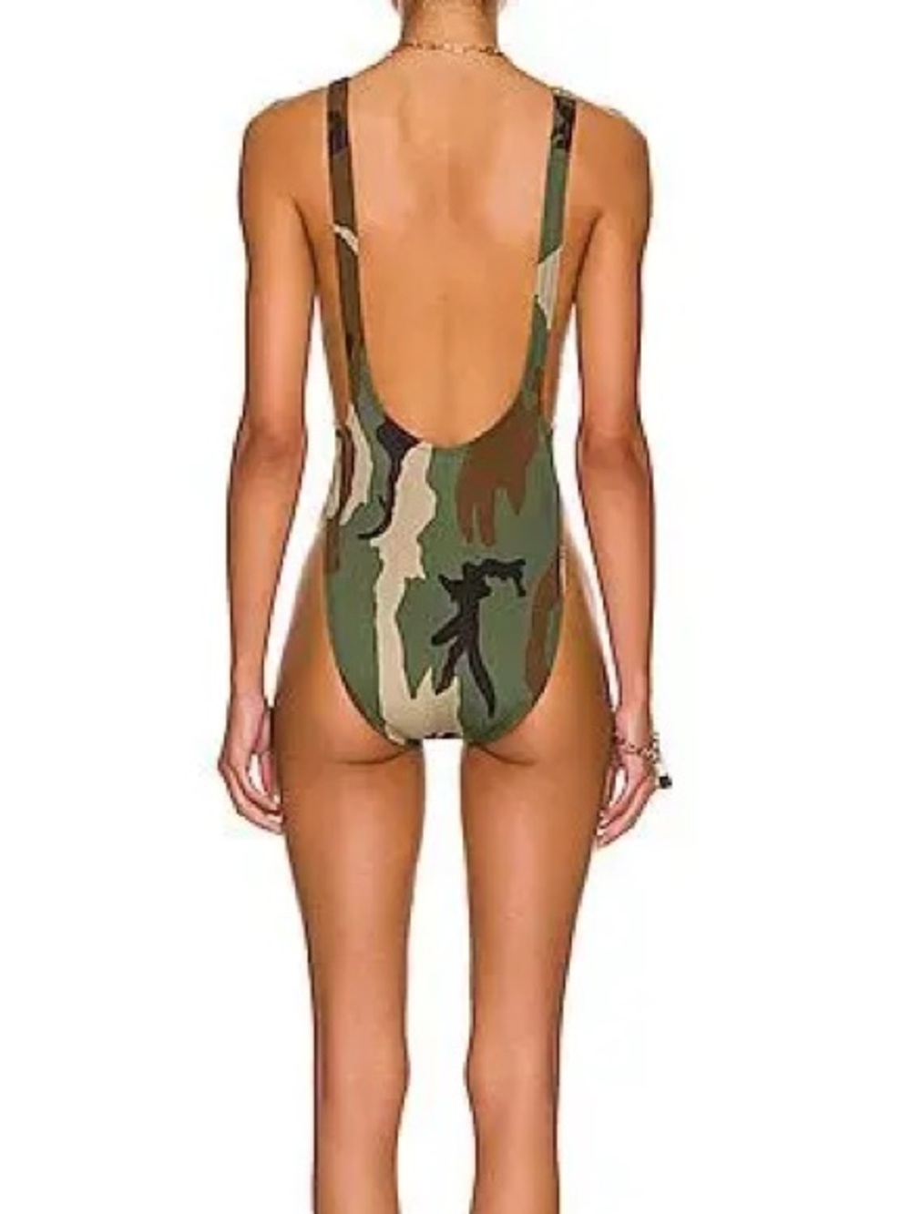 Norma Kamali Marissa Camouflage One-Piece Swimsuit - Picture 9 of 9